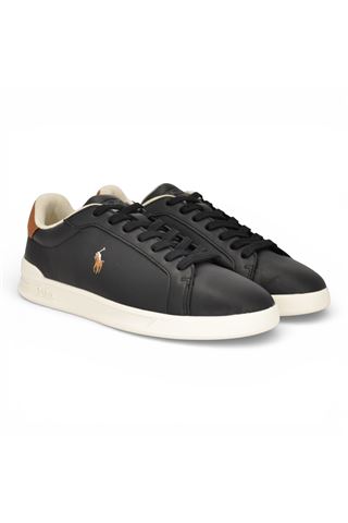 Sneaker uomo Polo R.L. in pelle colore nero. POLO RALPH LAURENT | 809P07159-001